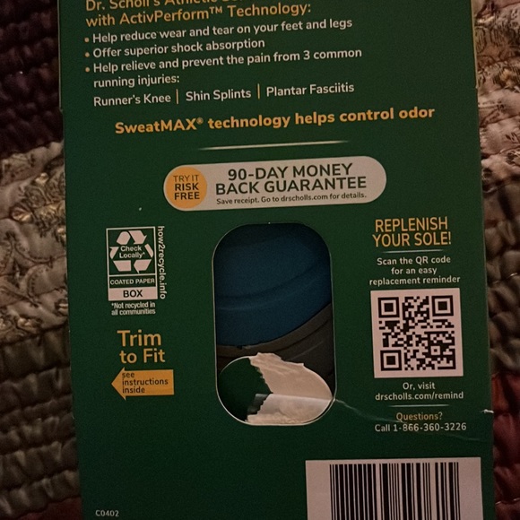 Dr. Scholls running insole 10.5-14 one pair - Picture 4 of 10